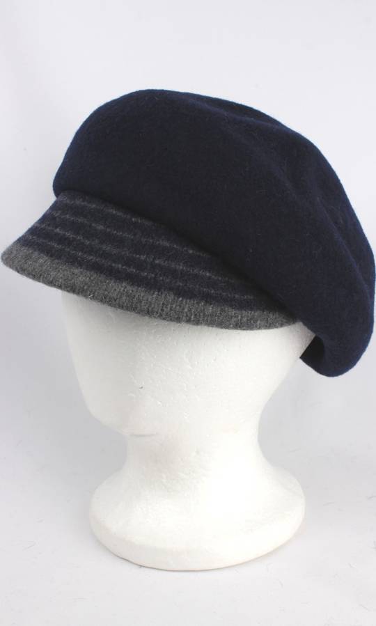 Headstart wool felt cap w 2 tone brim navy/light grey Style : HS/1412